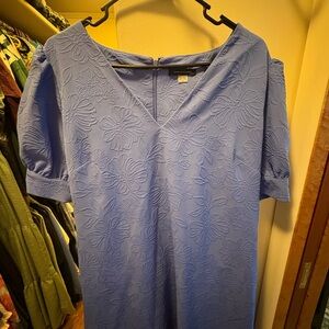 Tommy Hilfiger Blue Floral Embossed Dress